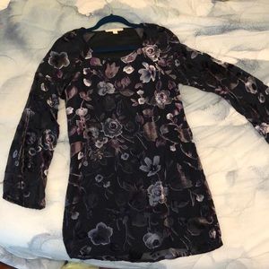 Small UO dress with velvet floral pattern